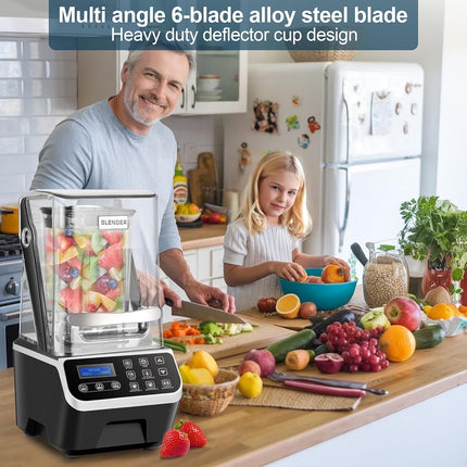 Heavy Duty 2200W Blender 1.5L Multifunction Adjustable Speed Smoothie Maker