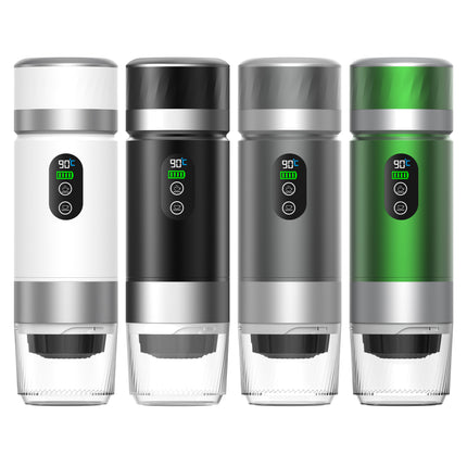 Portable Rechargeable Espresso Maker with Self-Heating Function for Capsules and Ground Coffee