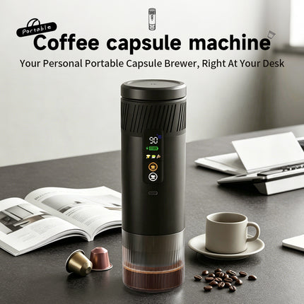 Portable Automatic Espresso Coffee Maker with USB Rechargeable Battery, 20 Bar Pressure Hot and Cold Brew