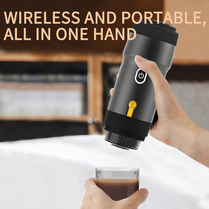 Portable 3 in 1 Coffee Maker with Water Heating Function Rechargeable USB Espresso Device