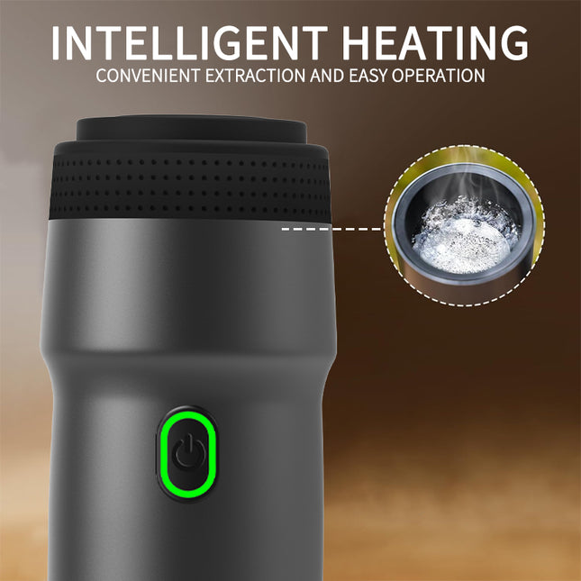 Portable 3 in 1 Coffee Maker with Water Heating Function Rechargeable USB Espresso Device