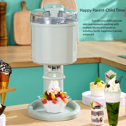 Compact 1L Home Ice Cream Maker Automatic Stainless Steel Mini Fruit Dessert Machine 20W