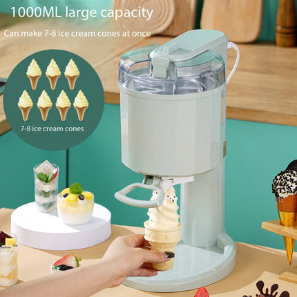 Compact 1L Home Ice Cream Maker Automatic Stainless Steel Mini Fruit Dessert Machine 20W