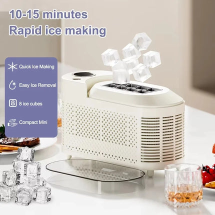 Desktop Portable Ice Cube Maker 12V Electric Fast Ice Machine for Home, Outdoor and Vehicle Use