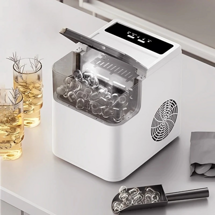 Compact Automatic Countertop Ice Maker 0.5L Tank Bullet Ice Portable Daily Use