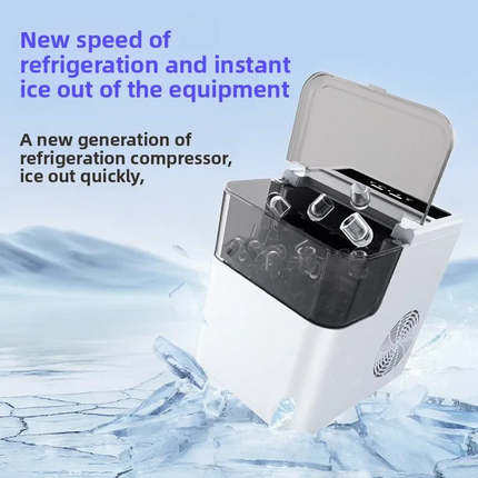 Compact Automatic Countertop Ice Maker 0.5L Tank Bullet Ice Portable Daily Use