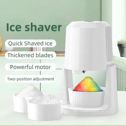 Electric Ice Shaver Machine 135W Adjustable Dual Speed Countertop Ice Crusher for Home Use