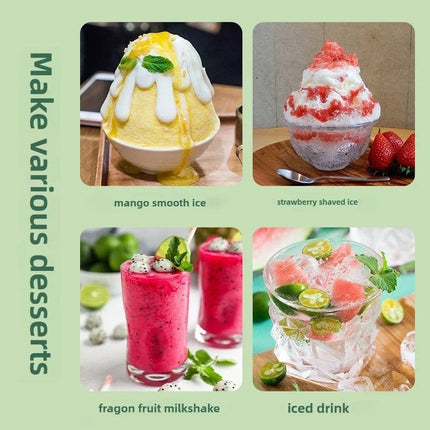 Electric Ice Shaver Machine 135W Adjustable Dual Speed Countertop Ice Crusher for Home Use