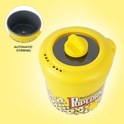 Automatic Electric Popcorn Maker Compact 350W Home Countertop Snack Popper