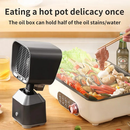 Household Table Top Range Hood Push Button Control 12W Vent Hood for Kitchen Use
