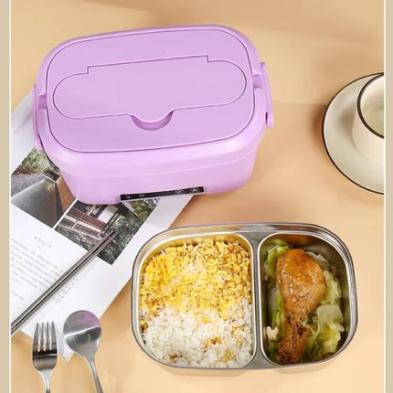 Portable Cordless Lunch Warmer Box 1.5L USB Rechargeable Food Heating Container for Car Office Travel