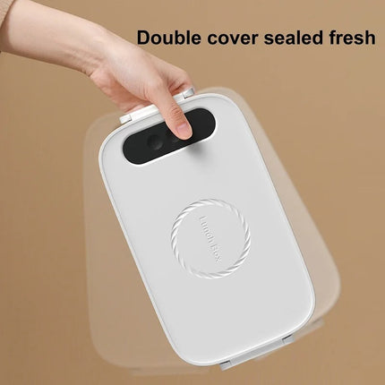 Cordless Electric Lunch Box 1L Food Heating Container with USB Charging and Buckle Lid