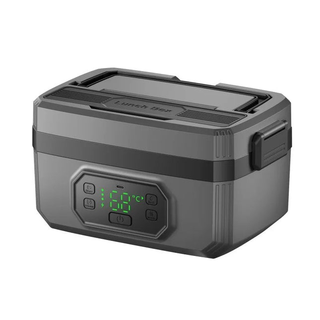 Rechargeable Electric Lunch Box with Digital Display and Preheat Timer