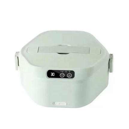 Portable Electric Heated Lunch Box with 16000mAh Rechargeable Battery, 1L Capacity and Smart Timer