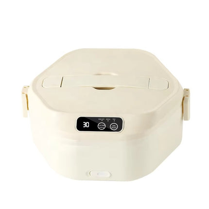 Portable Electric Heated Lunch Box with 16000mAh Rechargeable Battery, 1L Capacity and Smart Timer
