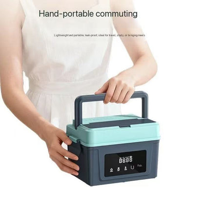 Portable Electric Heated Lunch Box 1.2L–2L Rechargeable Wireless Food Warmer with LED Display