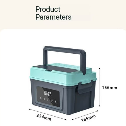 Portable Electric Heated Lunch Box 1.2L–2L Rechargeable Wireless Food Warmer with LED Display