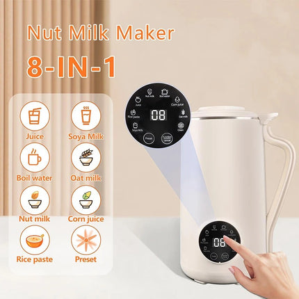 1200ml Stainless Steel Soy Milk Maker Machine Digital Control 600W Kitchen Appliance