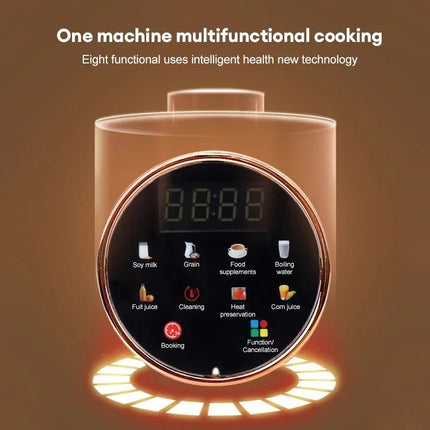 1500ML Electric Soy Milk Maker and Blender with Glass Jug Multifunction Breakfast Machine