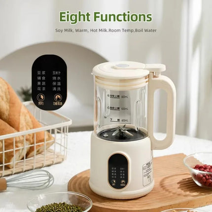 Multifunction Electric Soybean Milk Machine 800ml Glass Blender with Electronic Controls