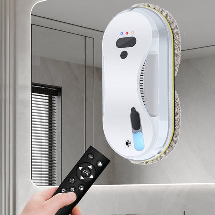 Smart Glass Cleaning Robot with App Control, Water Spray System and Safety Rope