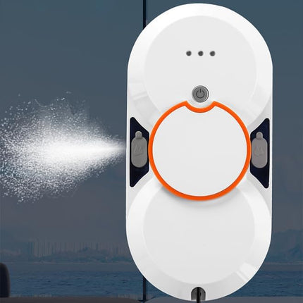 Smart Cordless Window Cleaning Robot with Remote Control and Dual Water Tank System