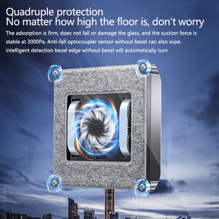 Electric Window Cleaning Robot for Household Glass Cleaning with Automatic Operation