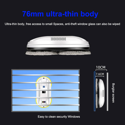 Smart Window Cleaning Robot with Double Spray System App Control 80W Glass Cleaning Device