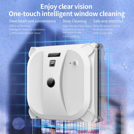 Smart Window Cleaning Robot with Double Spray System App Control 80W Glass Cleaning Device