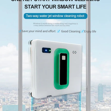 Intelligent Household Window Cleaning Robot, 80W with Dual Spray System