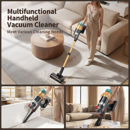 Cordless Handheld Vacuum Cleaner 1.2L Dust Cup 35KPa Suction for Car and Home Cleaning