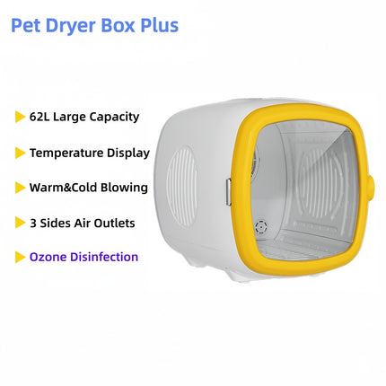 Large Capacity Pet Drying Box with Adjustable Airflow Temperature Control and Timer