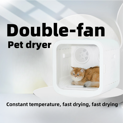 Portable Rechargeable Pet Comfort Cube with 4-Side Airflow, Dual Duct System & Overheat Protection