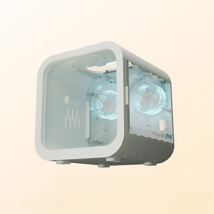 Portable Rechargeable Pet Comfort Cube with 4-Side Airflow, Dual Duct System & Overheat Protection