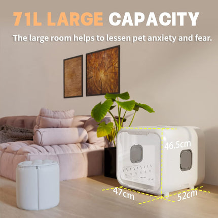 Smart Automatic Pet Drying Cabinet with UV Hygiene Light, 4 Drying Modes & Brushless Fan System
