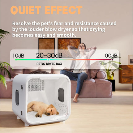 Smart Automatic Pet Drying Cabinet with UV Hygiene Light, 4 Drying Modes & Brushless Fan System