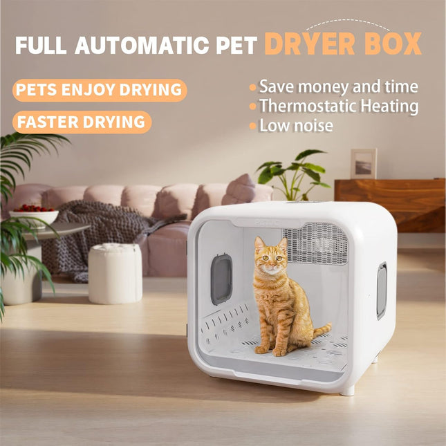 Smart Automatic Pet Drying Cabinet with UV Hygiene Light, 4 Drying Modes & Brushless Fan System