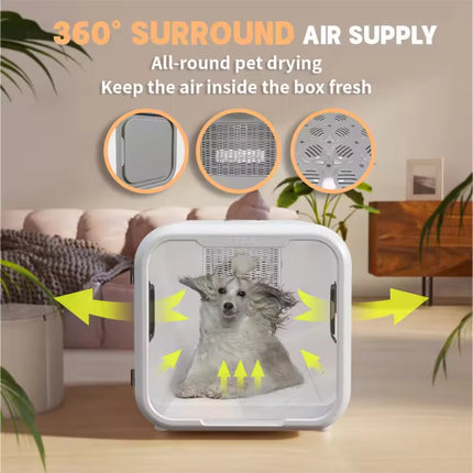 Smart Pet Drying Cabinet with Adjustable Airflow, Fast Drying System and App Control
