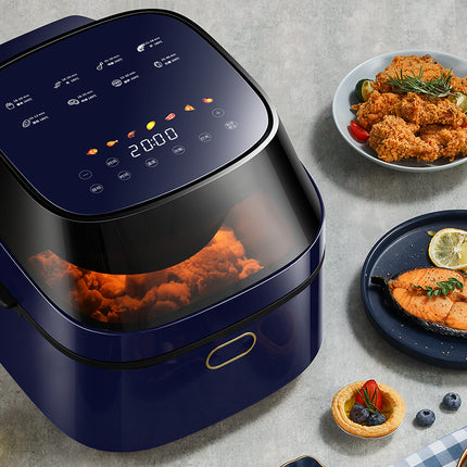 7.5L Digital Air Fryer with Adjustable Temperature Control and Viewing Window
