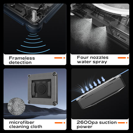 Smart Window Cleaning Robot with Water Spray and Automatic Edge Detection