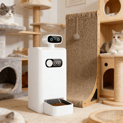 Automatic Pet Feeder 3.5L with LCD Display Dual-Band WiFi and Stainless Steel Bowl