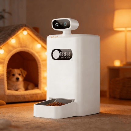 Automatic Pet Feeder 3.5L with LCD Display Dual-Band WiFi and Stainless Steel Bowl