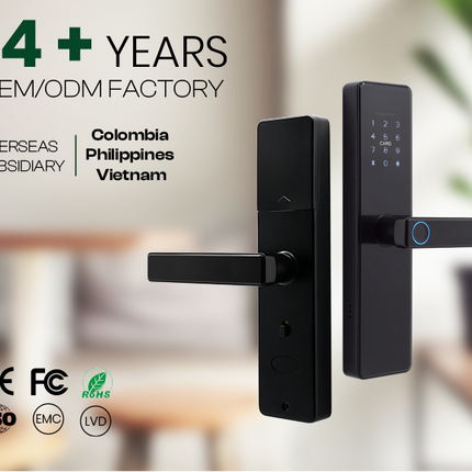 Digital Smart Door Lock with Fingerprint Password Card Key and WiFi App Access