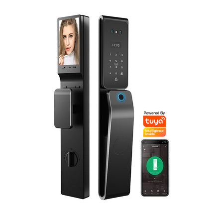 Smart Digital Door Lock with Face Recognition, Fingerprint, App Control and Video Intercom