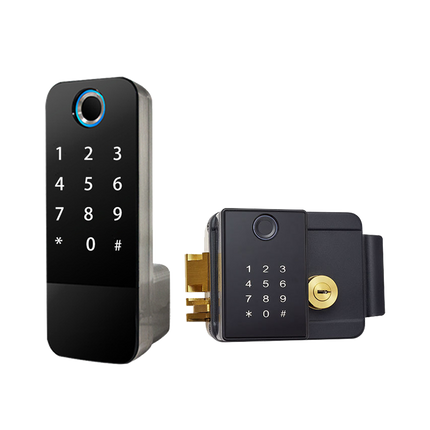 Smart Outdoor Fingerprint & Password Door Lock with App Control, Waterproof Keyless Entry System