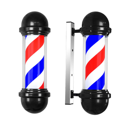 Waterproof Rotating Barber Shop Pole with LED Illumination Outdoor Salon Wall Sign