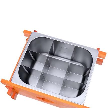 Commercial Electric Oden Cooker 9 Compartment Stainless Steel Food Heating Machine 1.2kW
