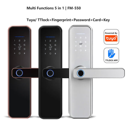 Tuya Smart Digital Door Lock Fingerprint Password Card Entry Mortise System