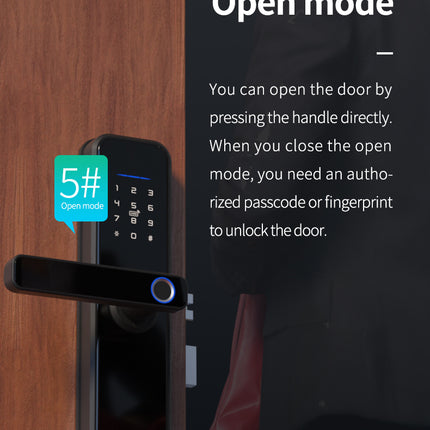Tuya Smart Digital Door Lock Fingerprint Password Card Entry Mortise System