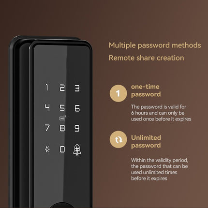 Smart Digital Door Lock Handle with Fingerprint Password Card Key Entry System